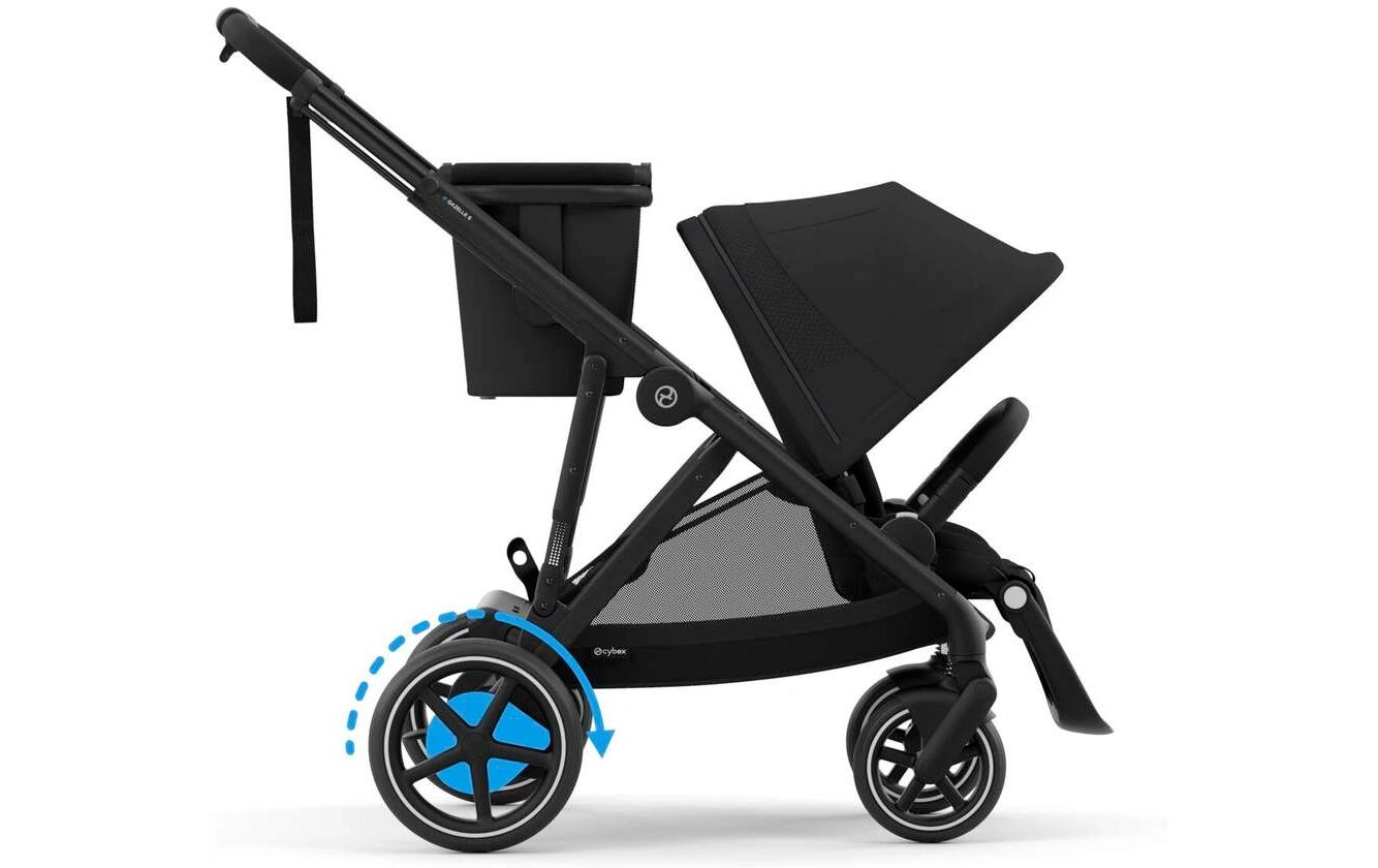 Kinderwagen eGazelle S Schwarz<br>Elektrischer Kinderwagen mit 20 Kombinationen