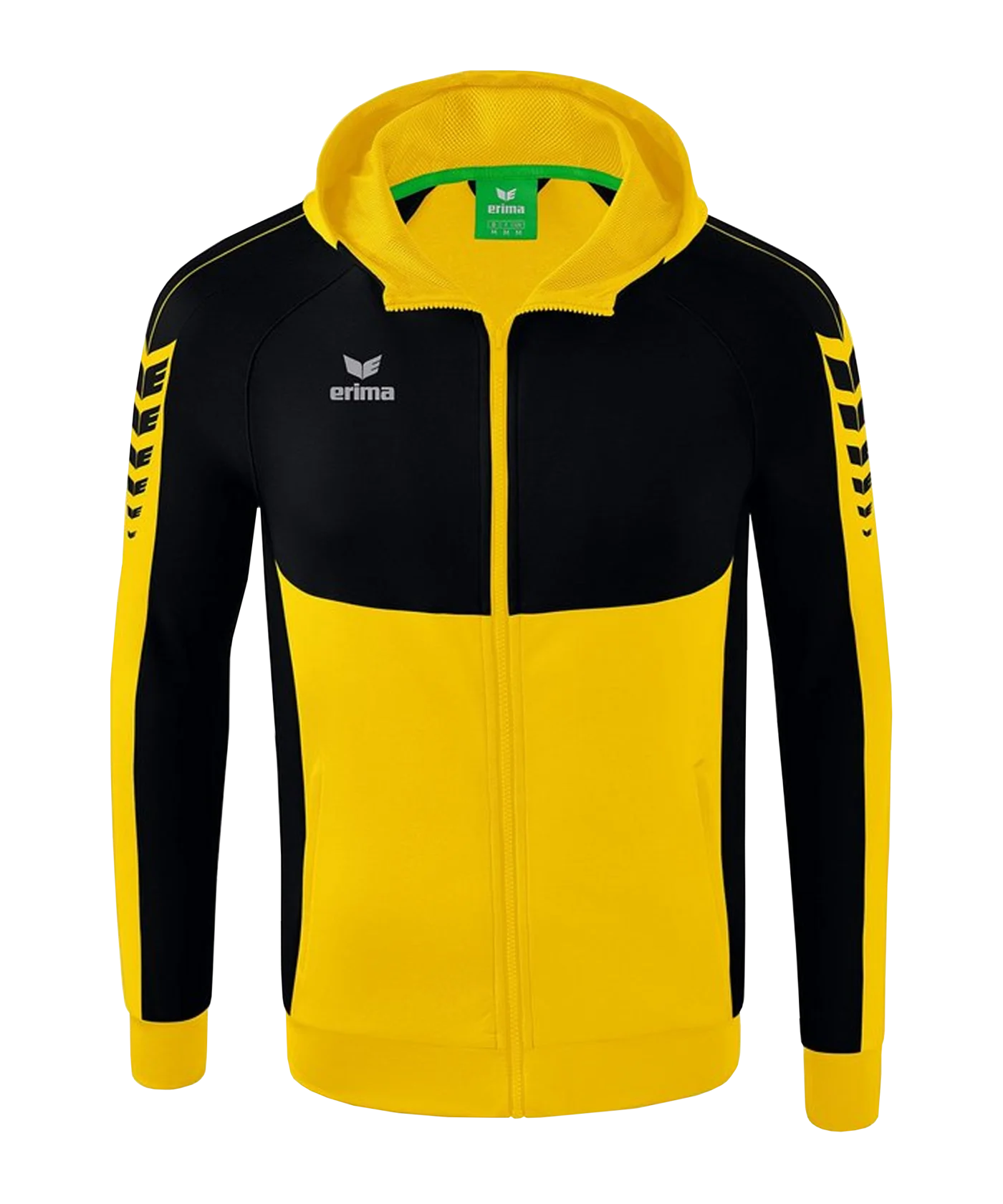 Erima SIX WINGS Kapuzenjacke Gelb Schwarz
