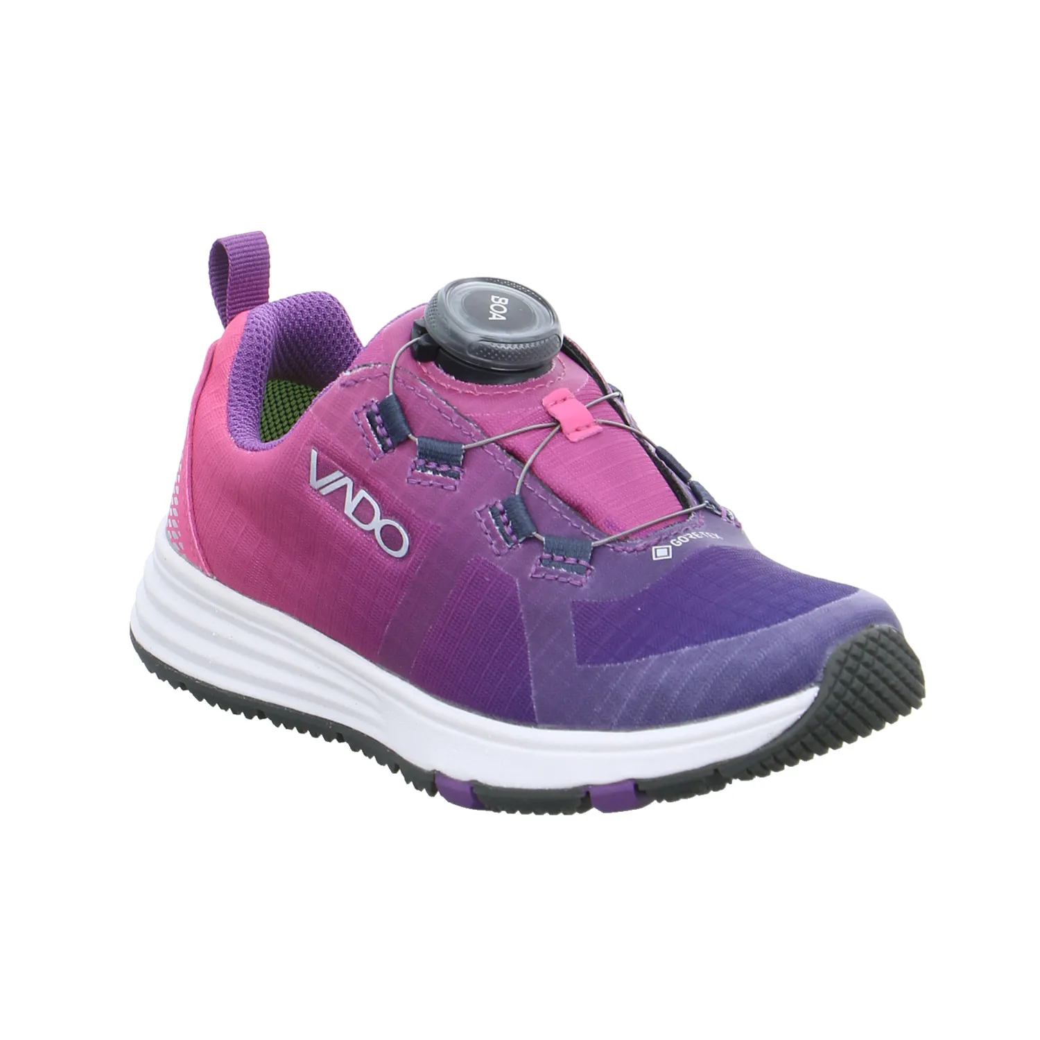 VADO Kleinkinder-Sport -Halbschuh Violette Textil  Sneaker Outdoor