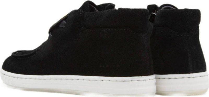 Nubikk - Veterboots - Zwart - Suède - Vetersluiting - Platte Zool