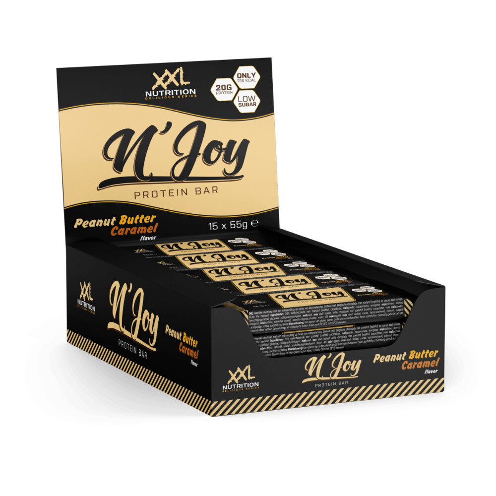 15x XXL Nutrition NJOY Proteïne Bar Pindakaas Caramel55 gr