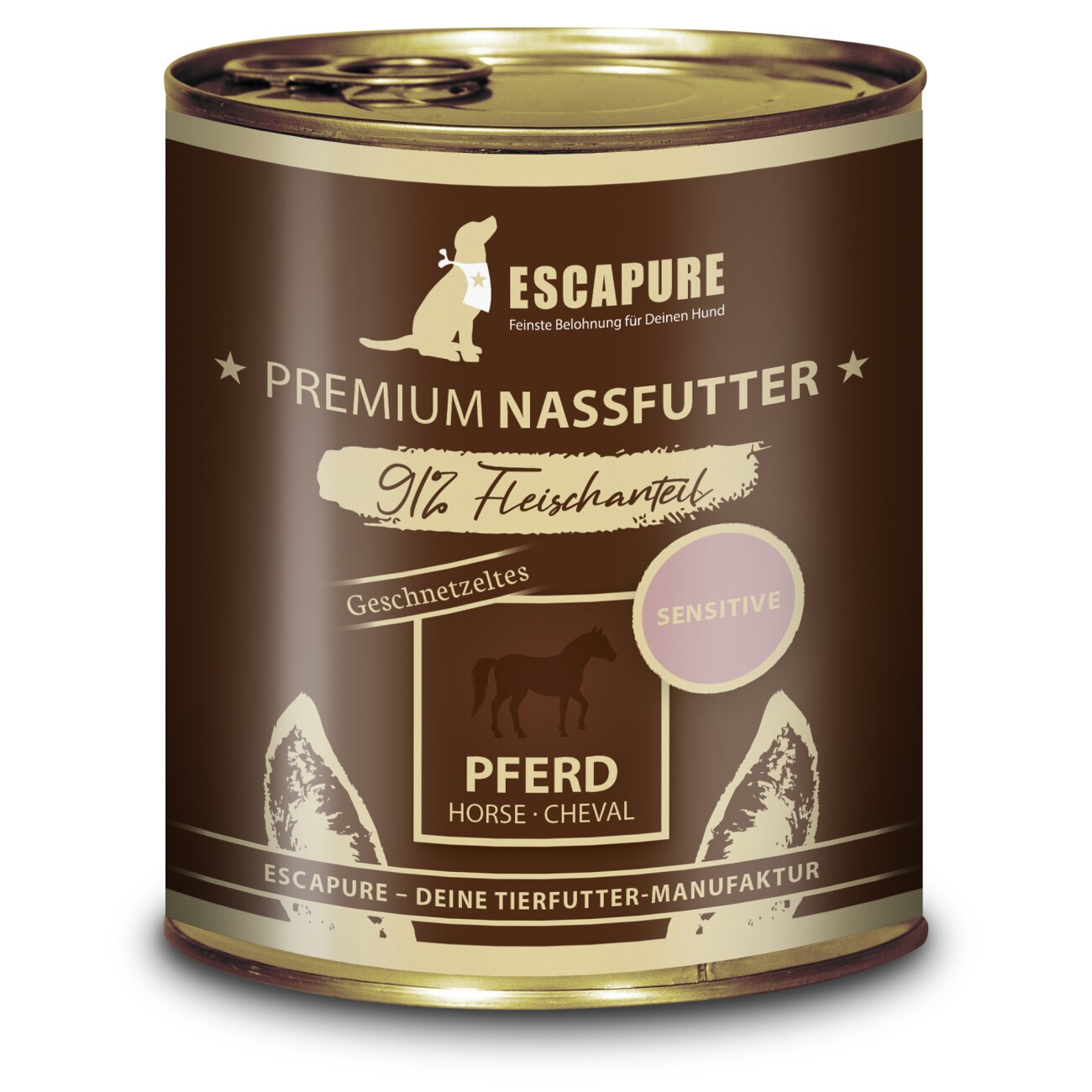 ESCAPURE Nassfutter Hund Sensitive Adult Pferd 6x800 g