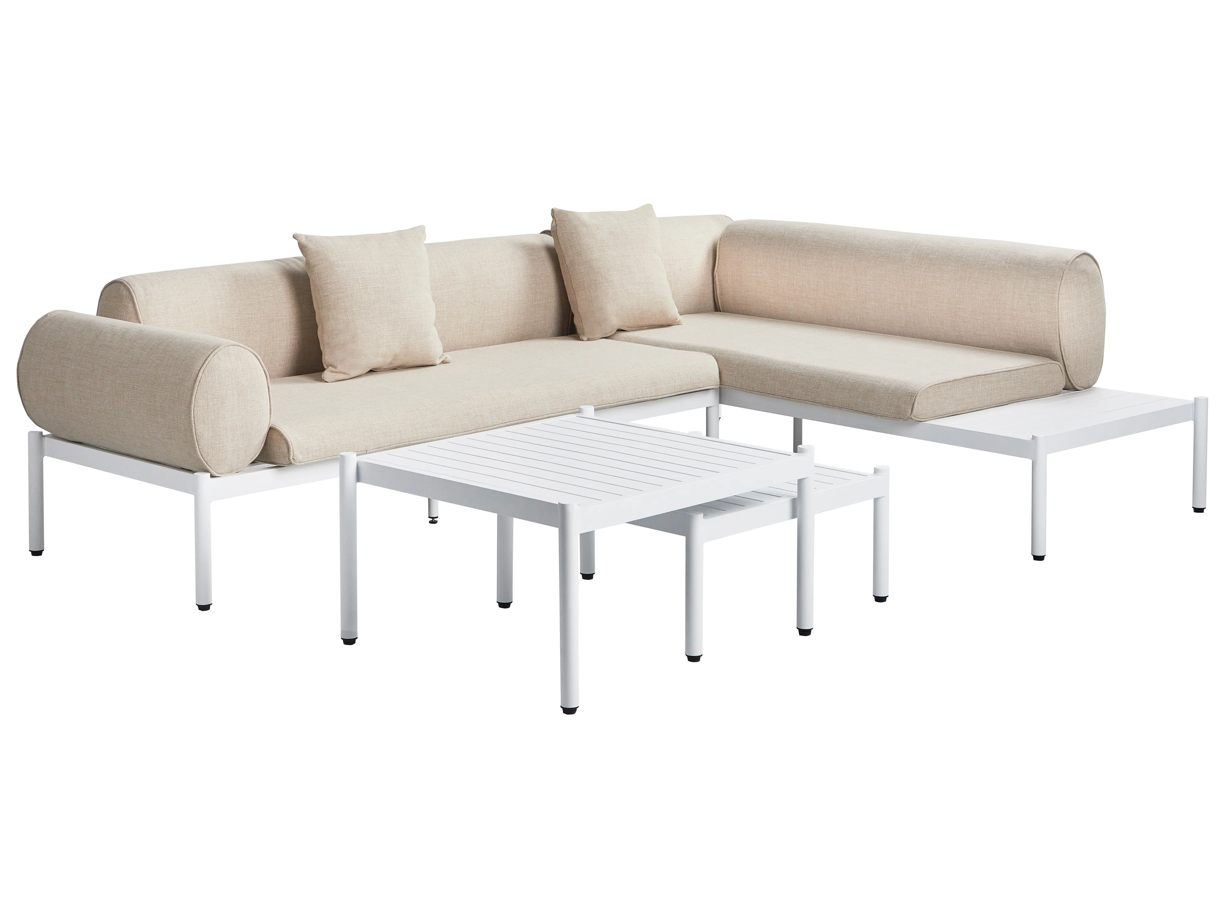 Tuin hoekloungeset met tafel 5-zits RASIGLIA linkszijdig Metaal Beige