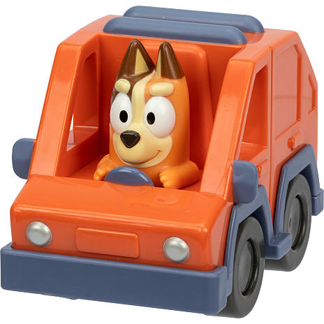 Bluey familiens minibiler m. figur - flere varianter - assorteret