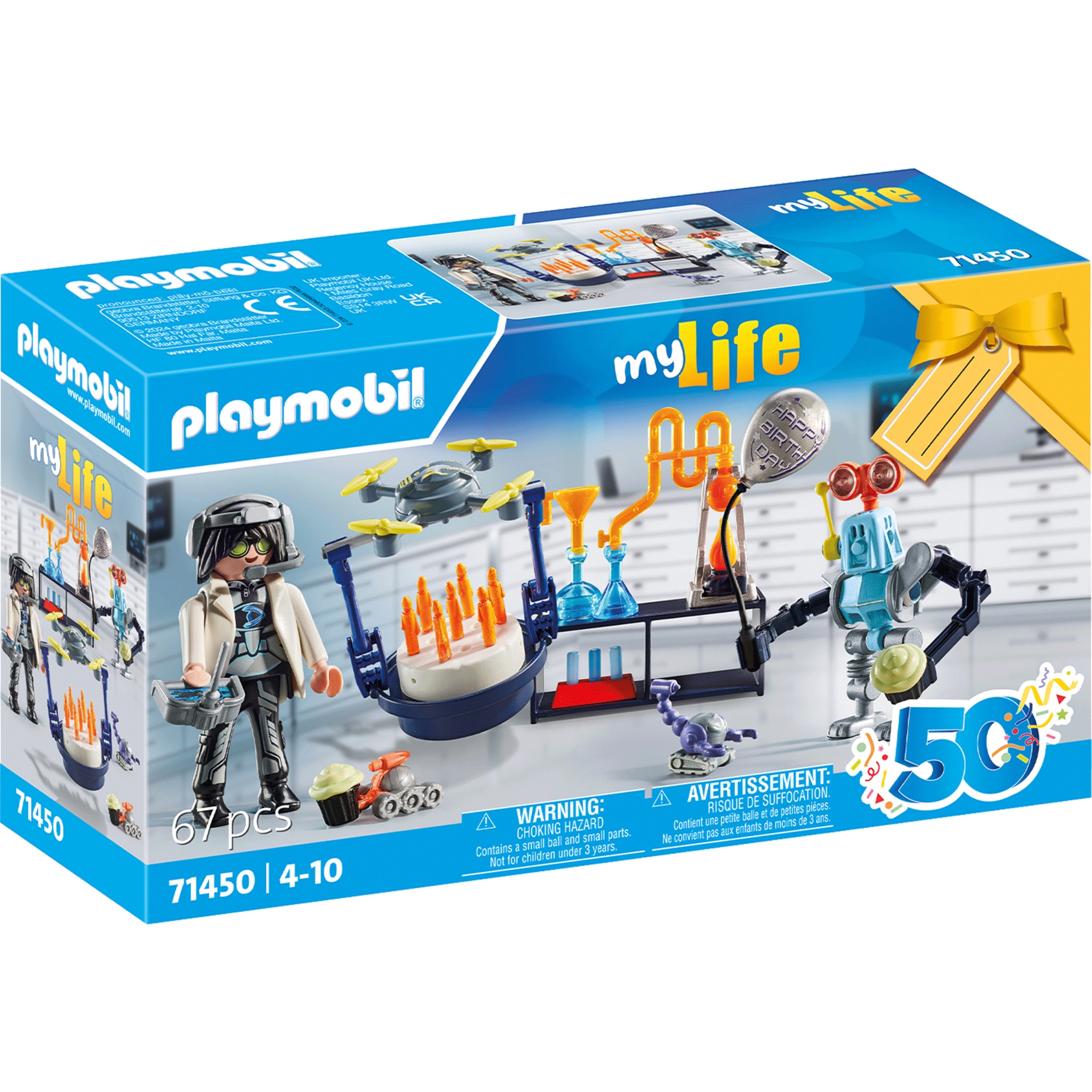 PLAYMOBIL Konstruktionsspielzeug City Life Forscher mit Robotern
