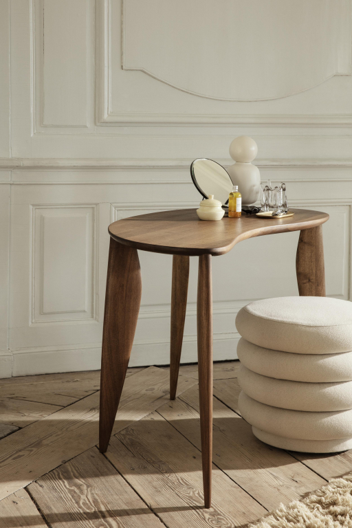 Ferm Living Pond tafel spiegel dark chrome