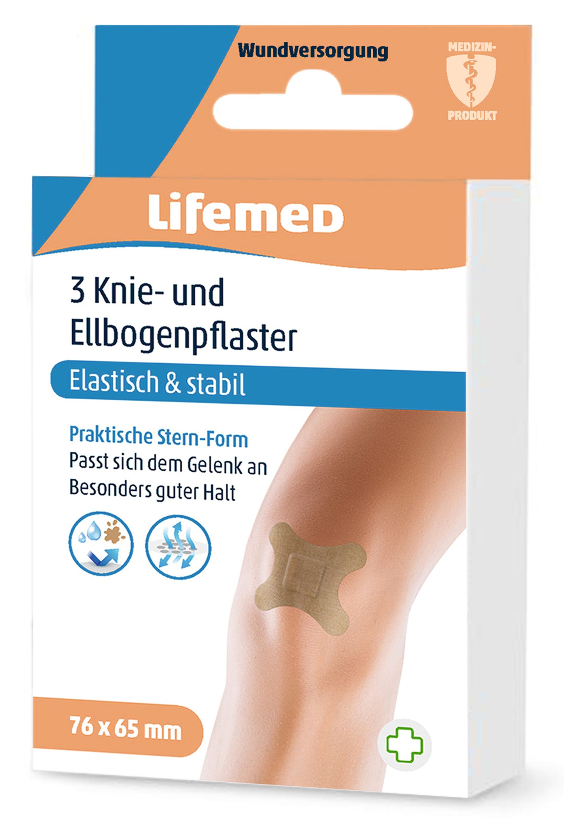 Lifemed Knie- und Ellbogenpflaster 7,6 x 6,5 cm