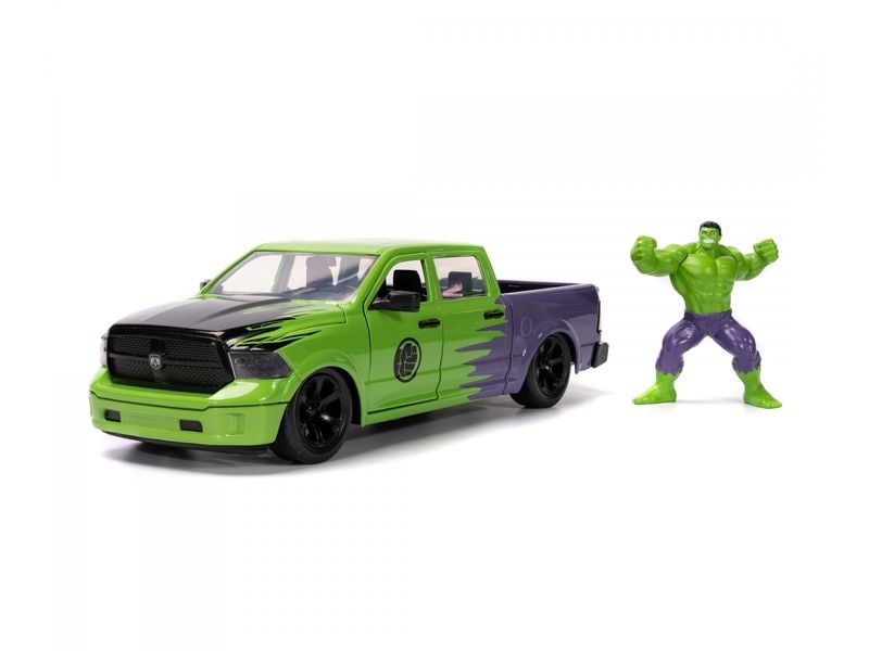 Jada Toys Ram 1500 Marvel Hulk 1:24 Dodge Ram 1500 2014 Modellauto mit Hulk Figur
