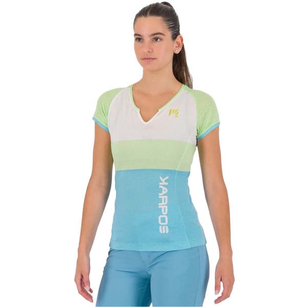 T-shirt randonnée KARPOS MOVED EVO W JERSEY BLUE ATOLL/PARADISE GREEN