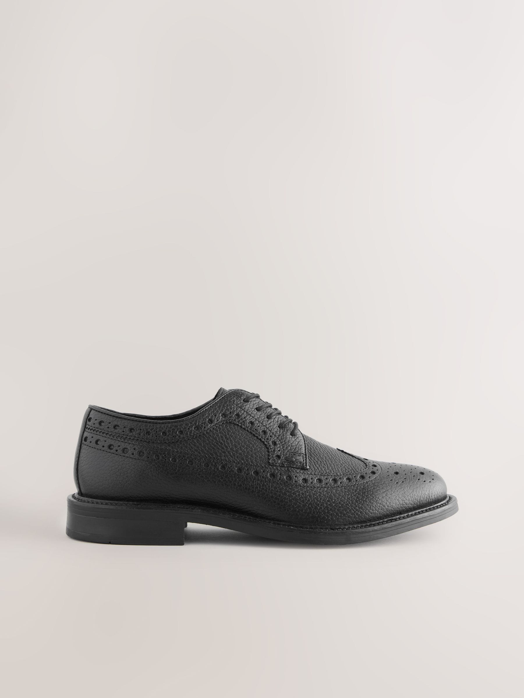 Zwart - Heritage brogue-schoenen