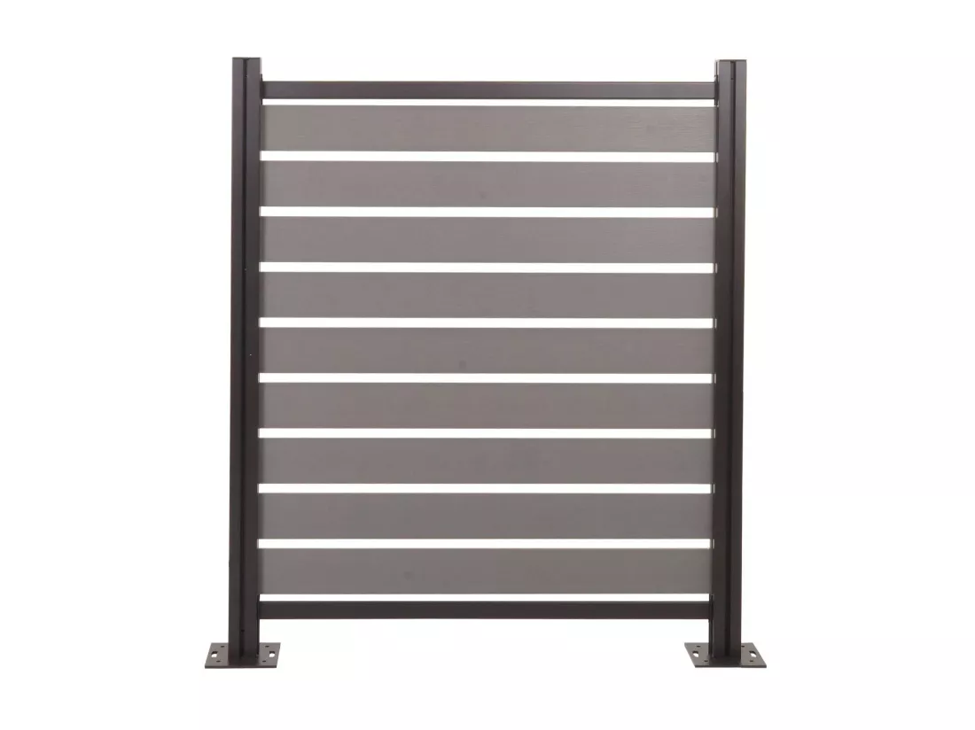 Clôture pour poubelles en aluminium MCW-K57, gris