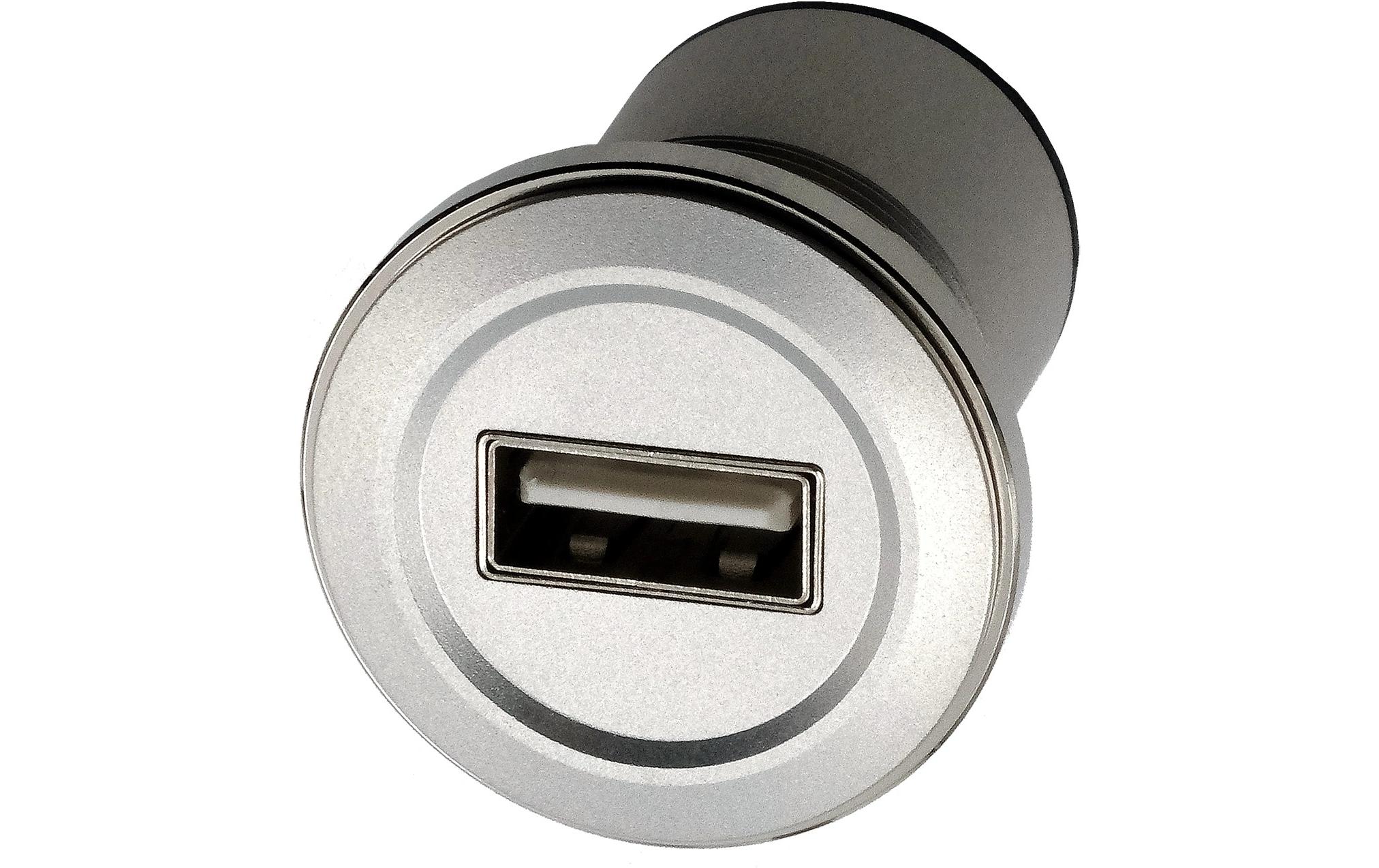 USB 2.0 Adapter Metall USB-A Buchse - USB-A BuchseEinbau-Adapter Metall USB-A Buchse zu Buchse, USB 2.0