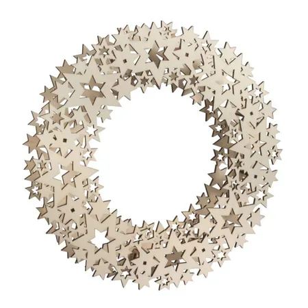 Rayher Holz-Ornamentkranz Stern, 35cm ø