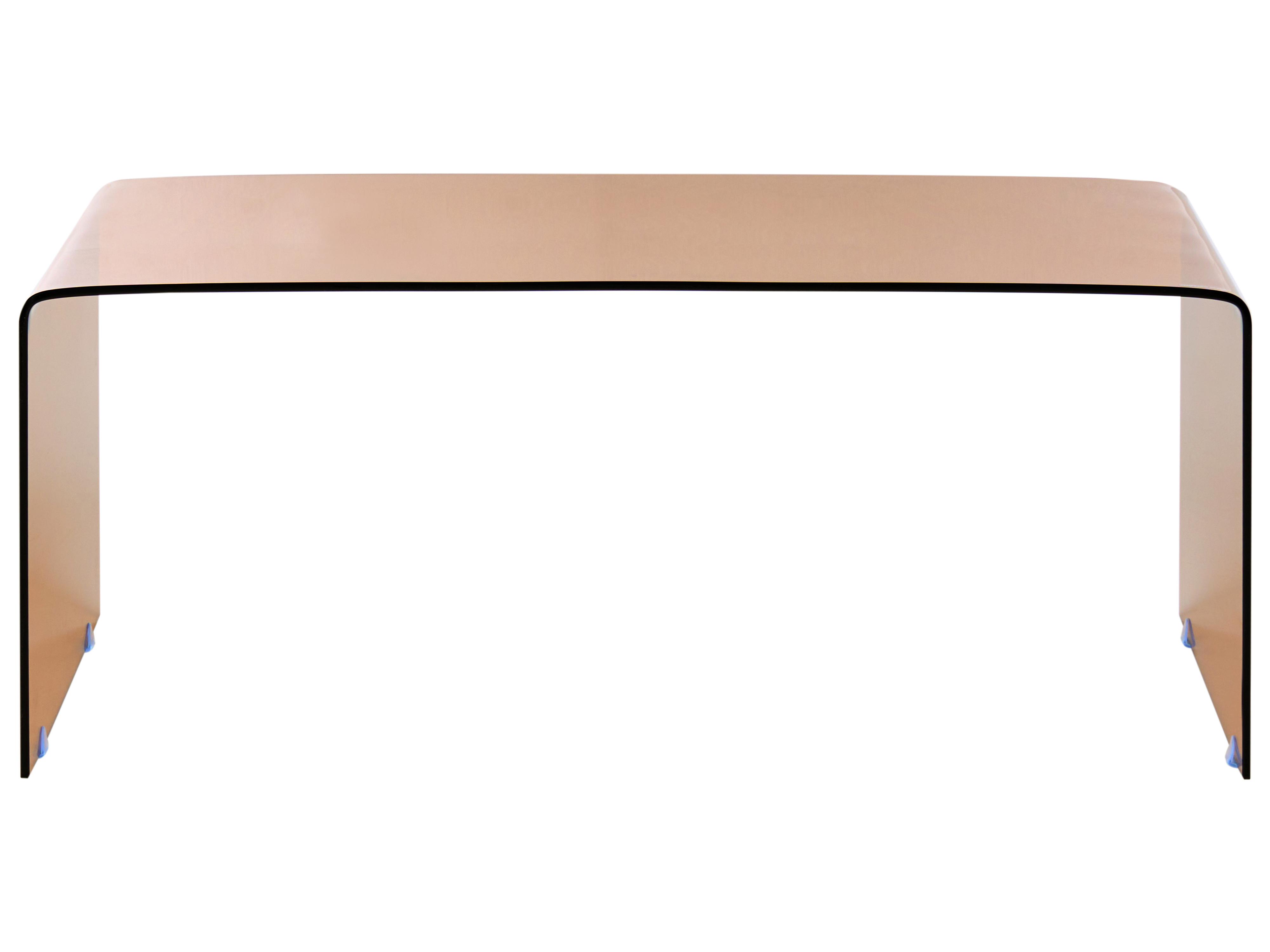 Salontafel KENDALL Veiligheidsglas Bruin