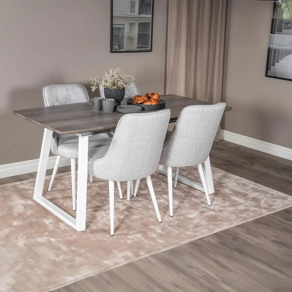Eettafel Eiken Hout Uitschuifbaar - 160x85x75cm - Inca