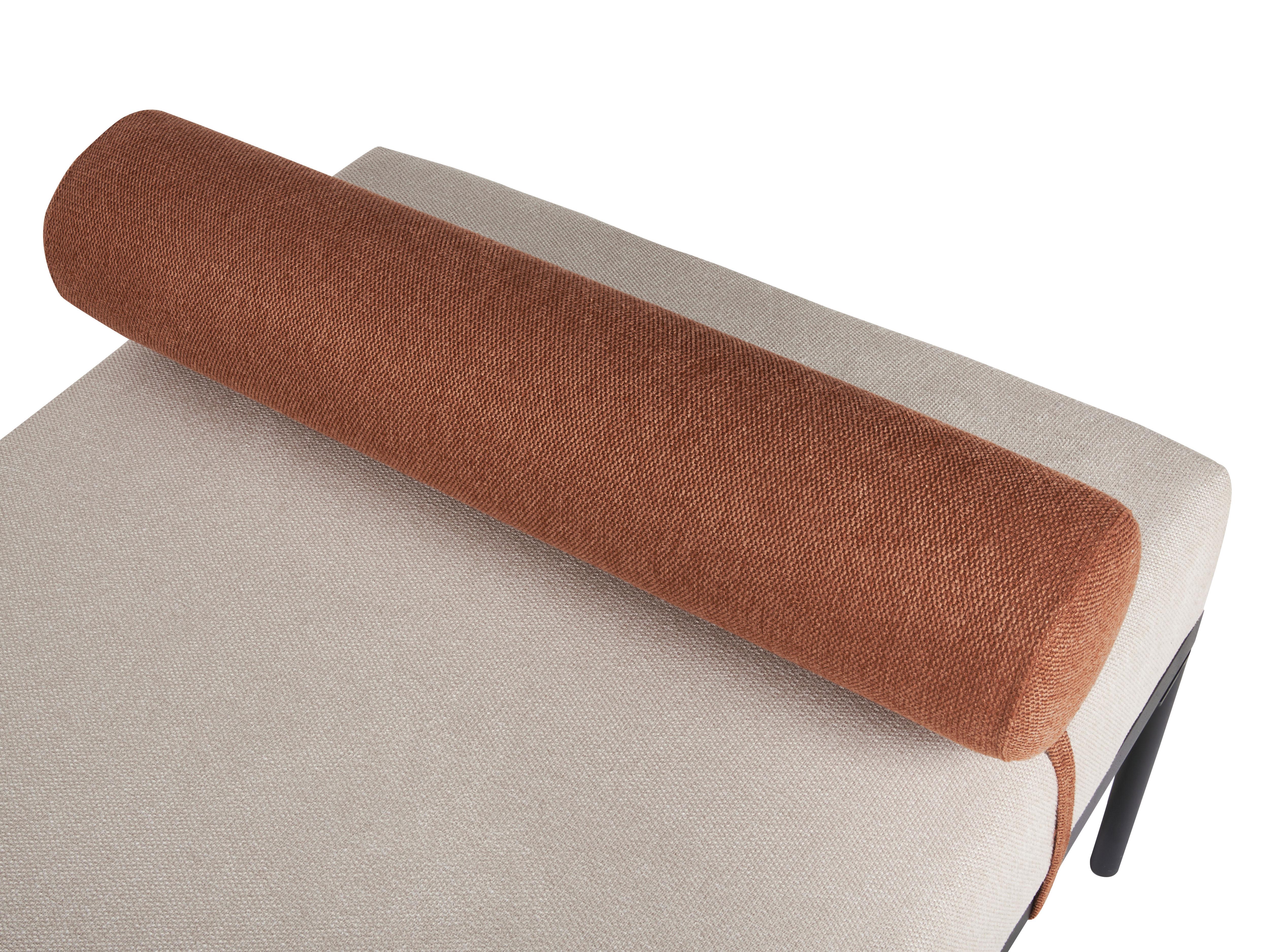 Chaise longue MALMOS Kunstlinnen Goudbruin