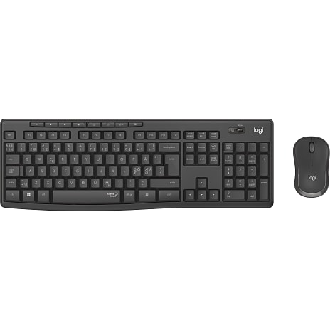 Logitech MK295 Silent tastatur og mus - Pan Nordic - grafit