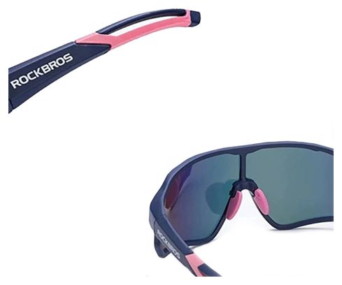 Rockbros  Lunettes de Cyclisme Polarisées - Bleu