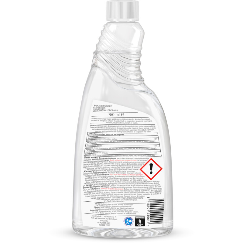 AH Badkamerreiniger spray navulling