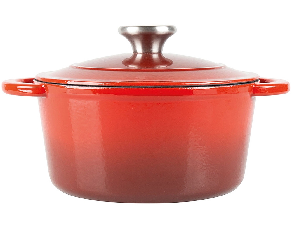 CAÇAROLA FERRO FUNDIDO ACTUEL VERMELHO 5LT