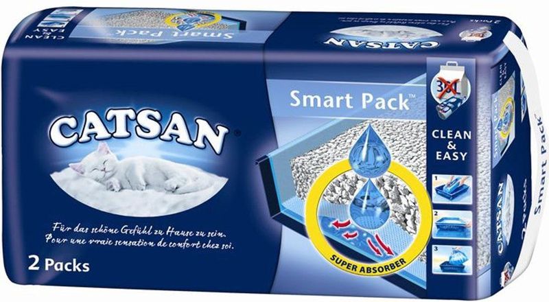 CATSAN - Smart Pack - Kattenbakvulling - 2 Stuks - Absorberend Vlies
