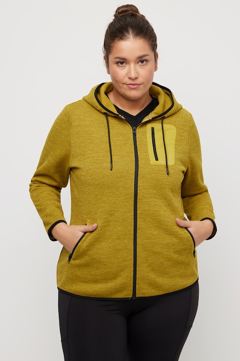 Fleecejacke, Wabenstruktur, Reflektoren, Zipptaschen
