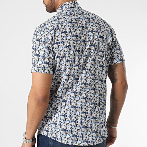 Chemise Manches Courtes Bleu Blanc