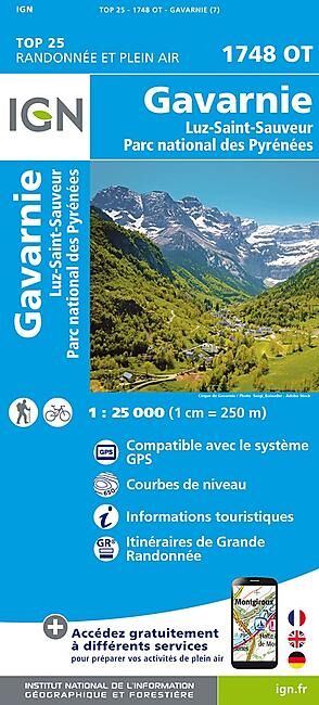 IGN - TOP 25 1748OT GAVARNIE LUZ SAINT SAUVEUR 1 25 000