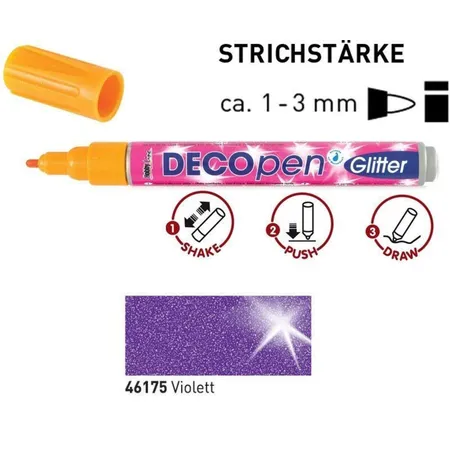KREUL DecoPen Glitter Violett 1-3 mm