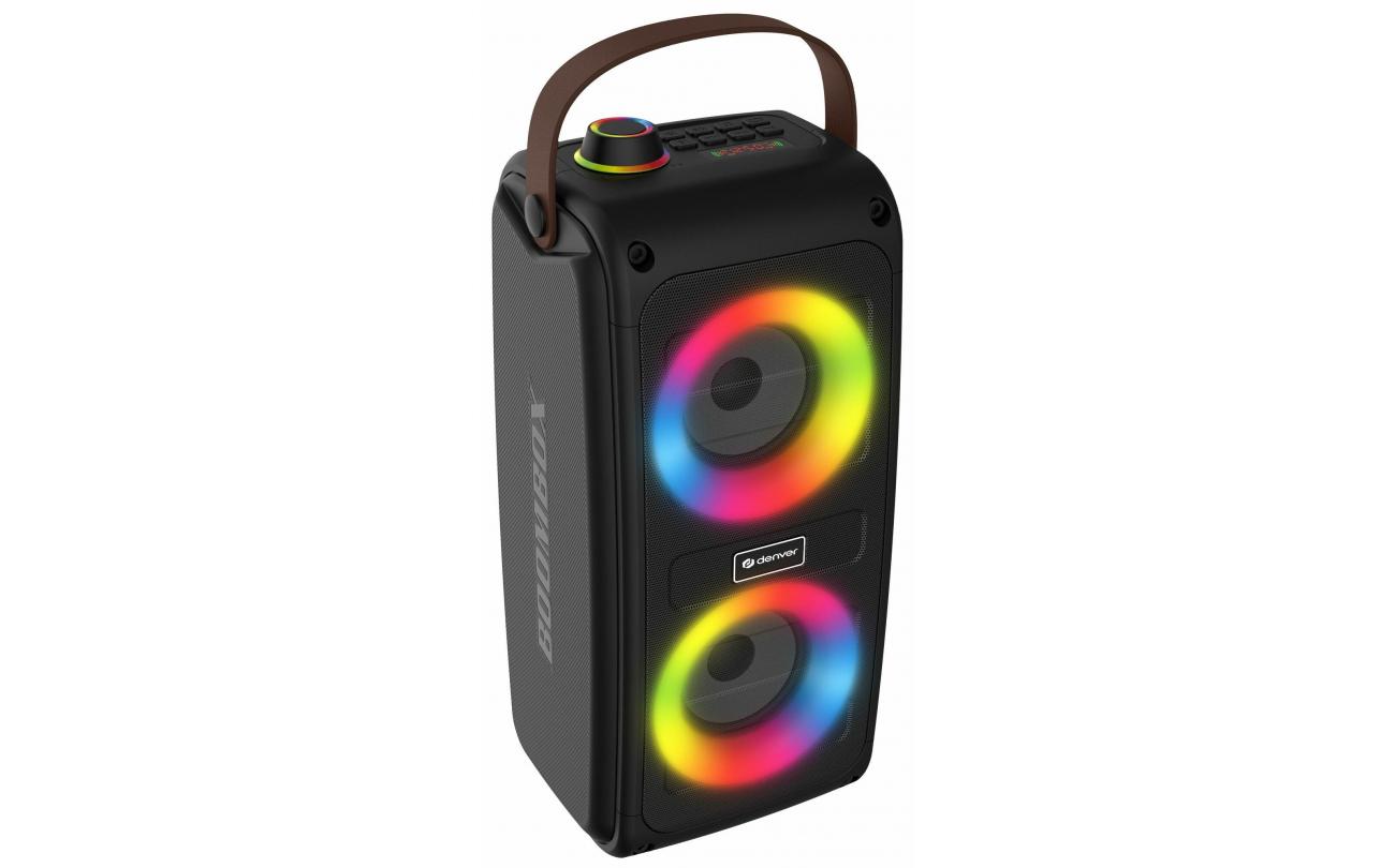 Denver BTV-230 Zwart Draadloze Boombox RGB-Lichteffecten