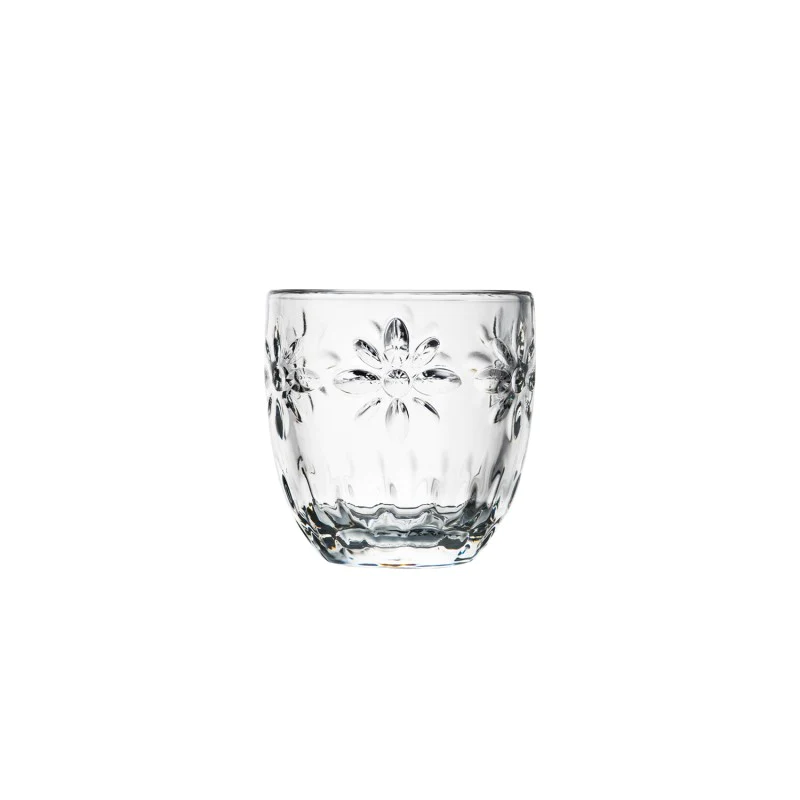 Lot de 6 tasses expresso fleurs, TROQUET La Rochère