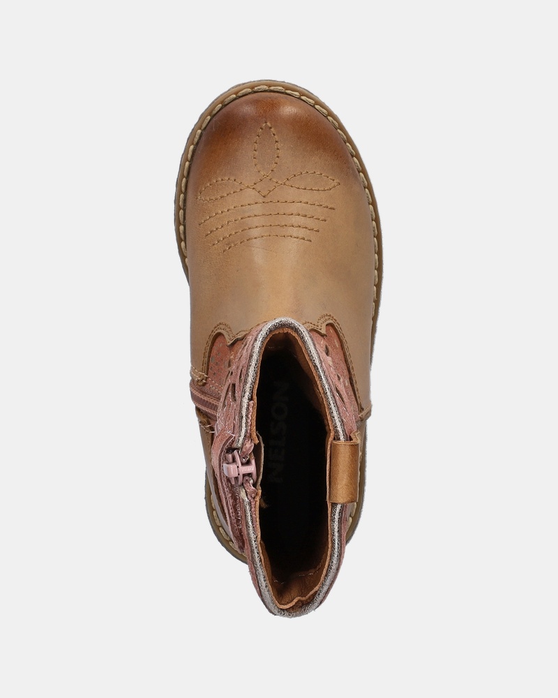 Nelson Kids Cowboylaarzen  - cognac