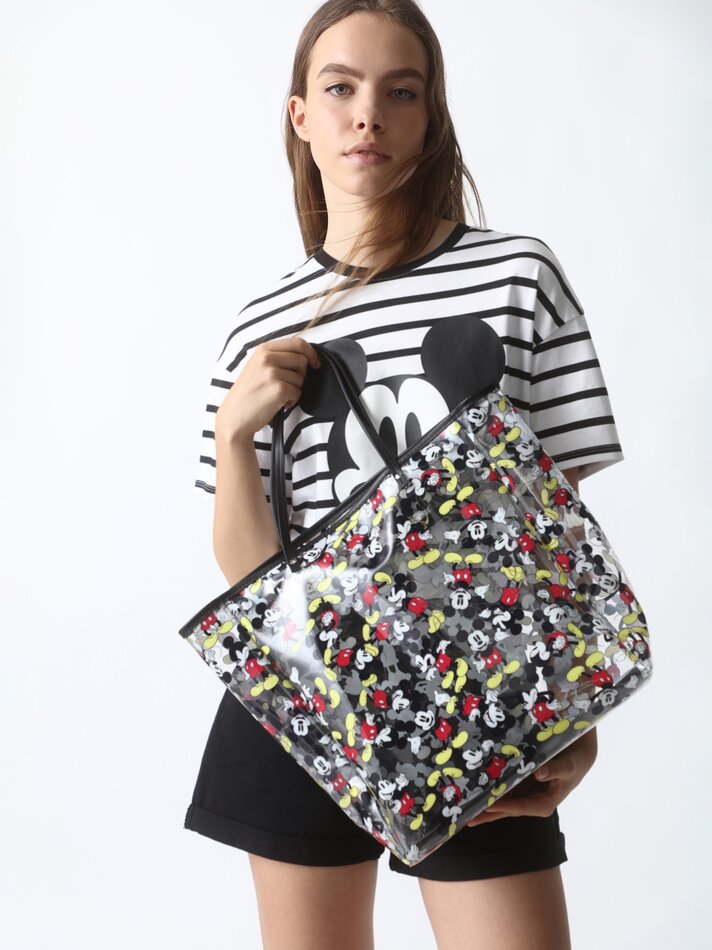 Camiseta listrada do Mickey Mouse ©DS - Preto/Branco