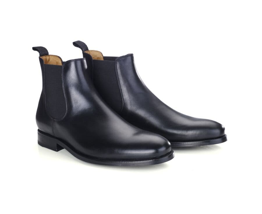 Chelsea boots cuir homme Noir - ALDERTON GOMME