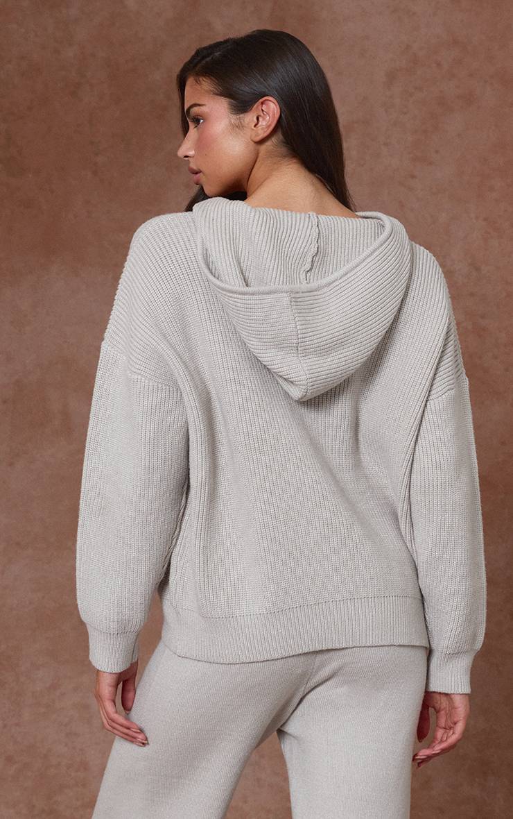Gris Sweat À Casynthétiqueche Oversize En Maille