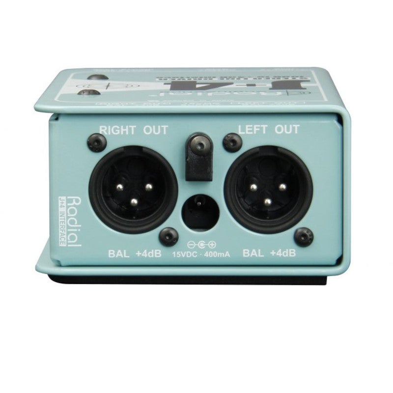 Radial J+4 actieve stereo DI -10dB ongebalanceerd +4dB gebalanceerd