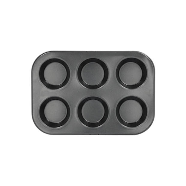 Blokker antiaanbak muffinvorm - 6 stuks