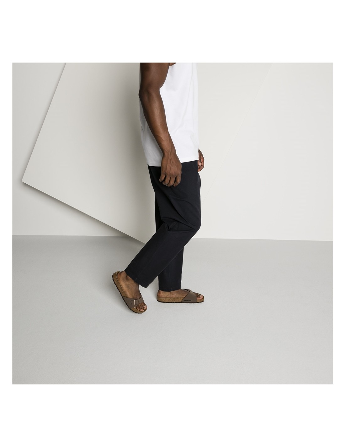 birkenstock Claquettes Homme Madrid Cuir Mocha Marron