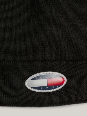 Gorro curto com logo retrô refletivo