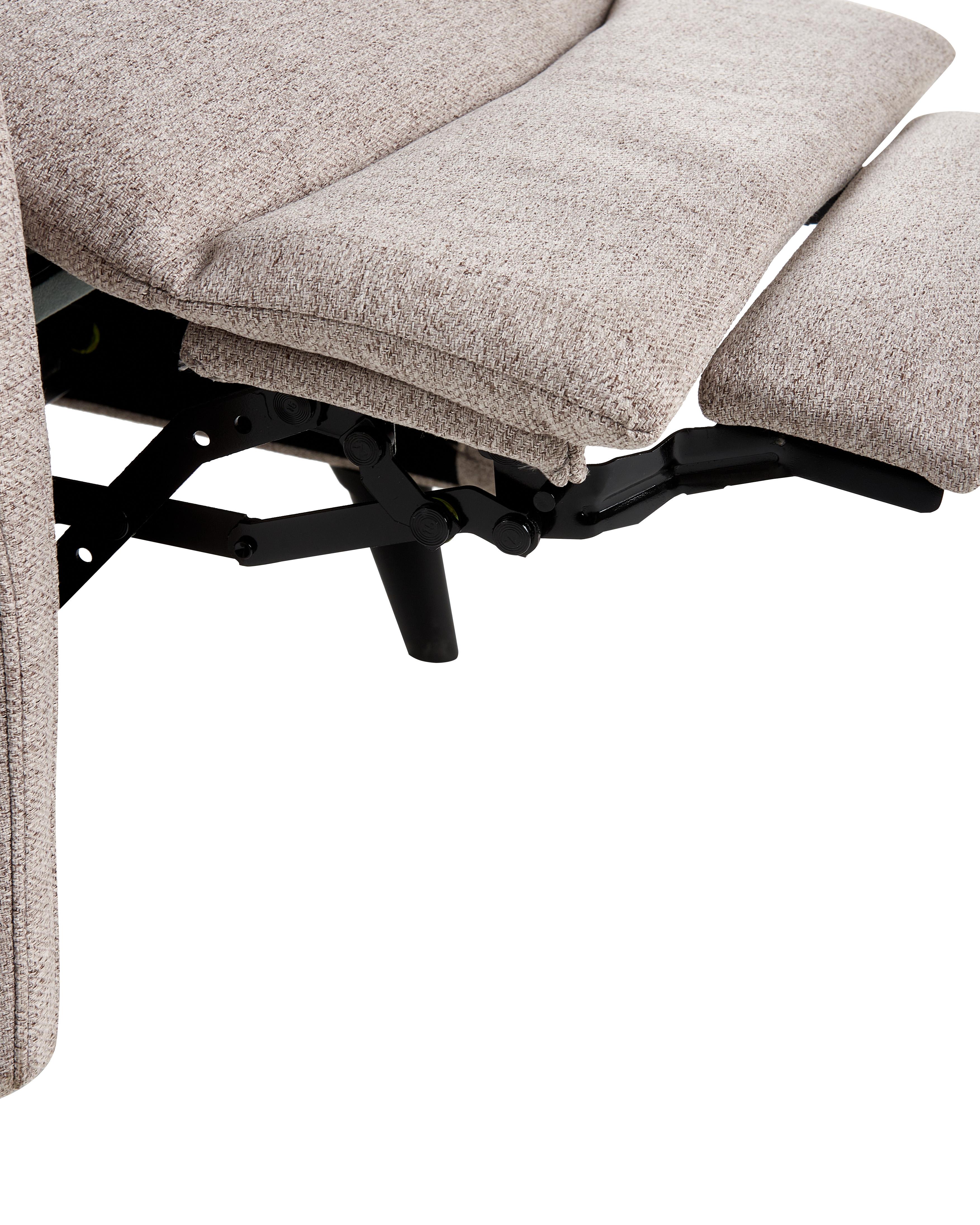 Relaxfauteuil SELVIK inclusief voetensteun Stof Taupe