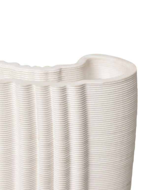 Ferm Living Moire vaas H30 off white