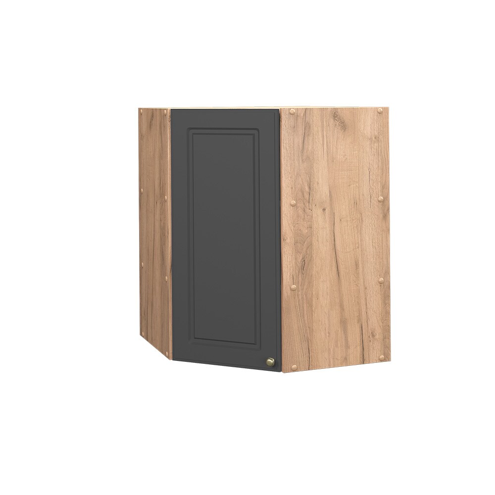 Vicco Eckhängeschrank Küchenschrank Küchenmöbel Fame-Line Eiche Anthrazit-Gold Landhaus 57 cm Küche Einbauküche Eckküche Hängeschrank Drehtür Einlegeboden Küchenzeile