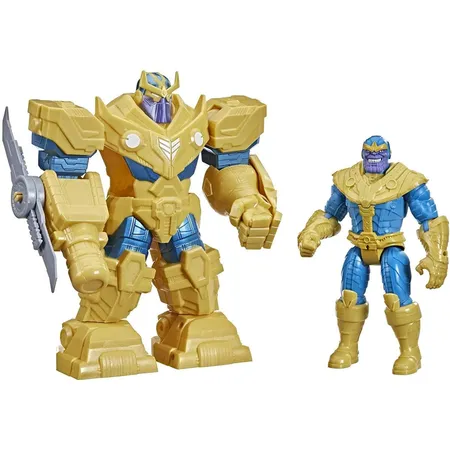 Hasbro Marvel Avengers Mech Strike Thanos mit Infinity Mech Rüstung, 17,5 cm