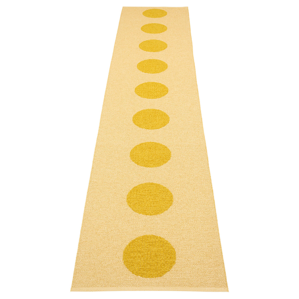 Pappelina Vera Pop teppe 70 × 360 cm, mustard/yellow