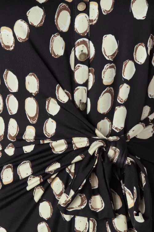 K-Design Isabella Dot jurk in zwart