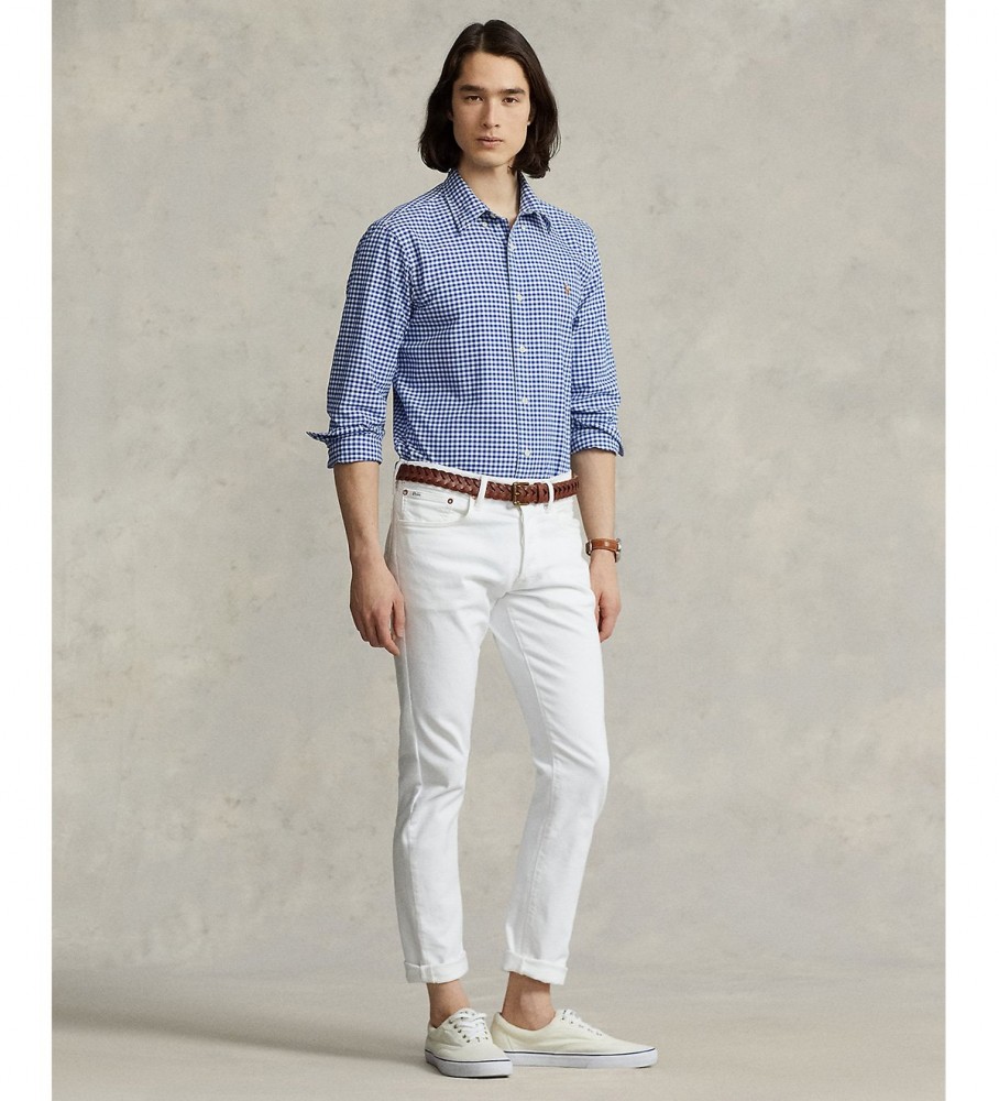 Camisa Oxford Ralph Lauren Custom Fit azul