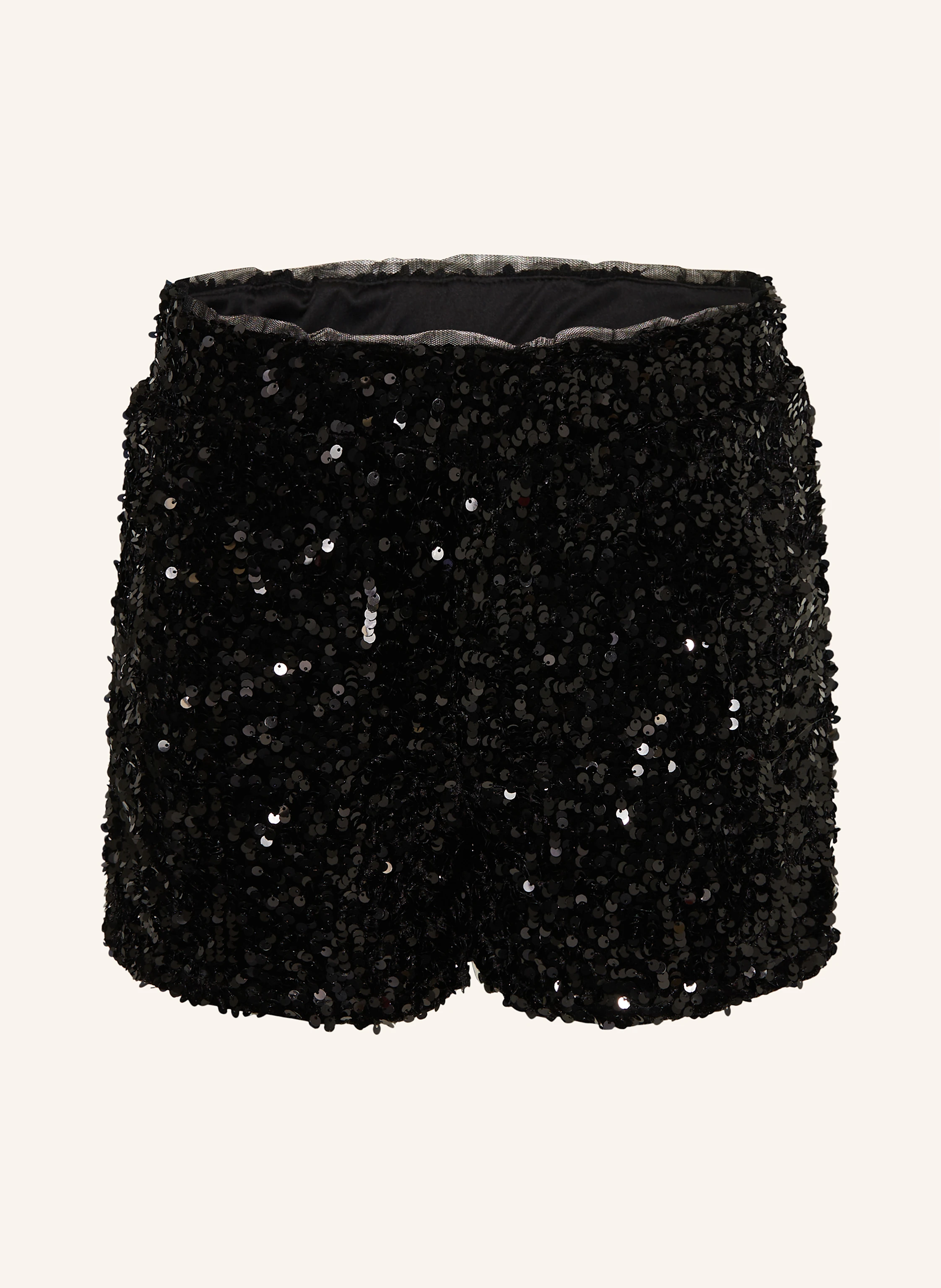 ONLY Samtshorts mit Pailletten