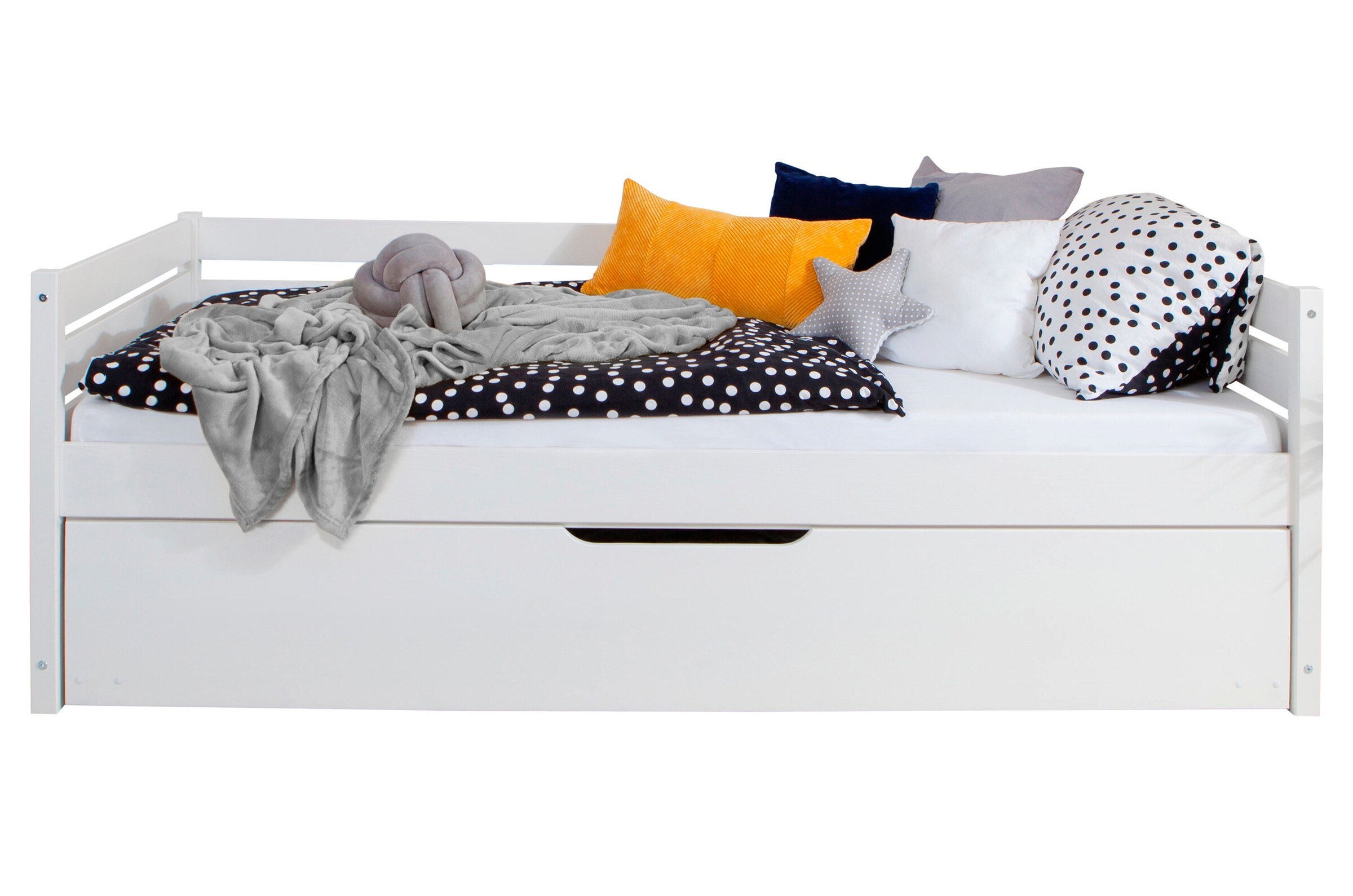 Ticaa Sofabett Naomi inkl. Ausziehbett, 90x200 Weiß