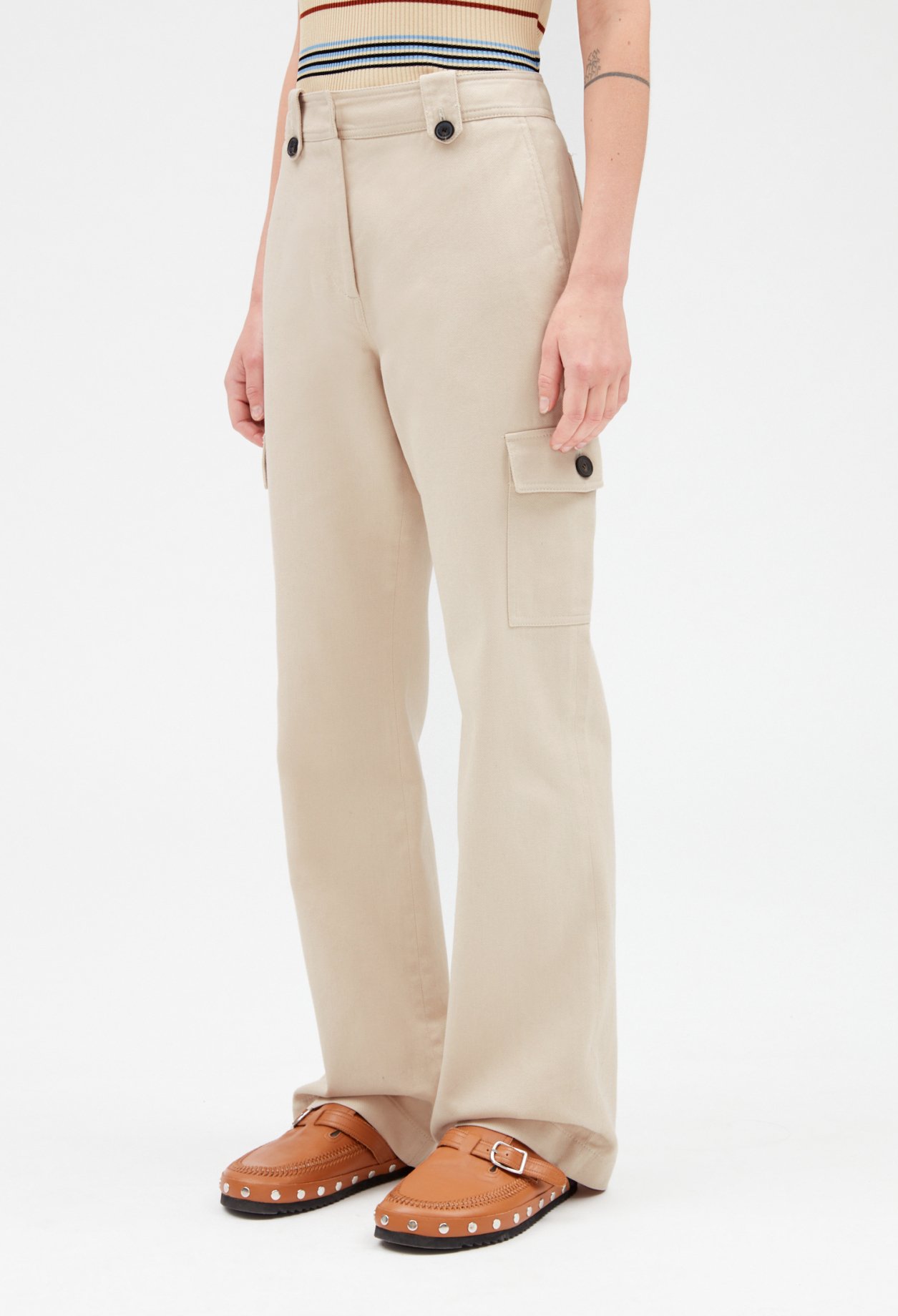 Pantalon cargo beige