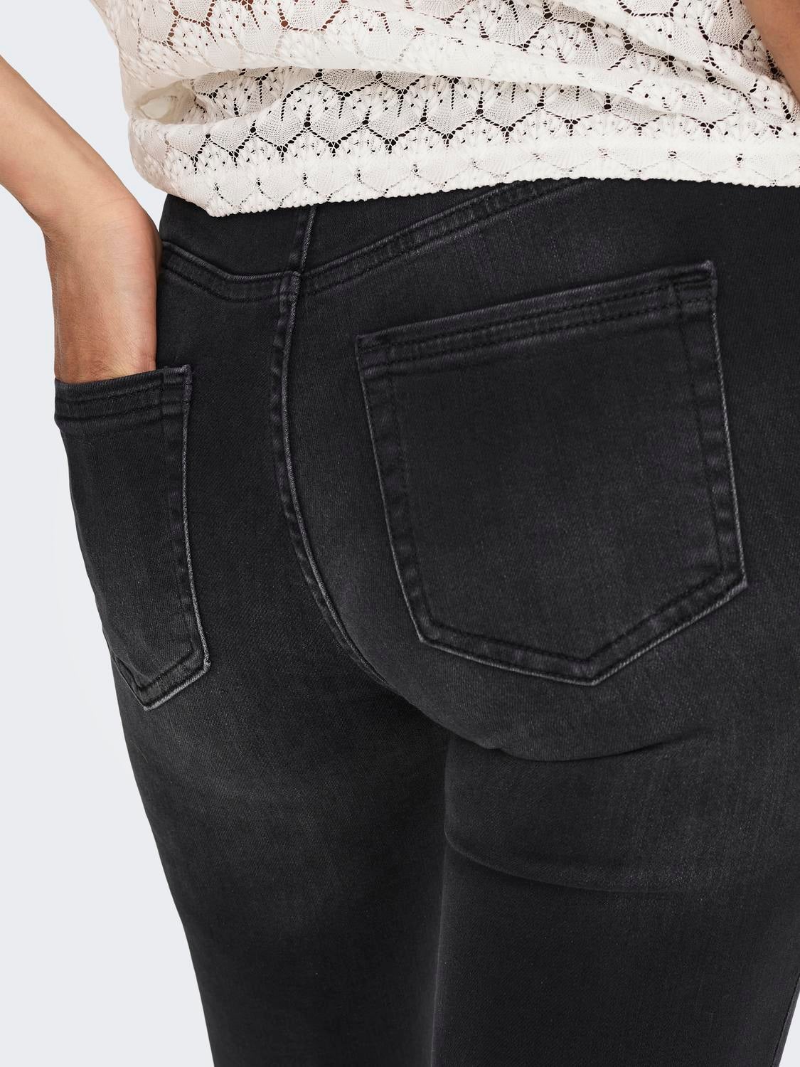 ONLBLUSH Mittlere Taille Skinny Fit Jeans Black Denim